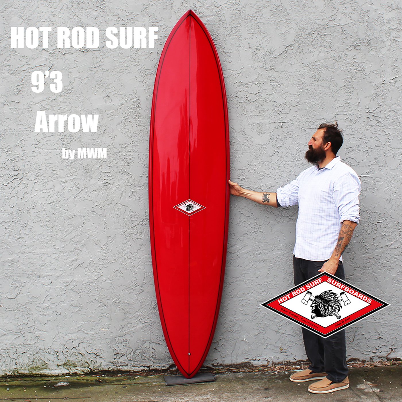HOT ROD SURF — Arrow Midlength Surfboard by HOT ROD SURF ®